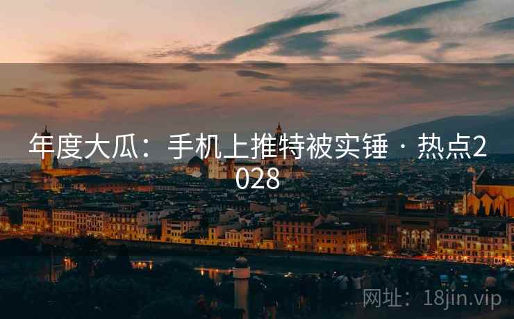 年度大瓜：手机上推特被实锤 · 热点2028